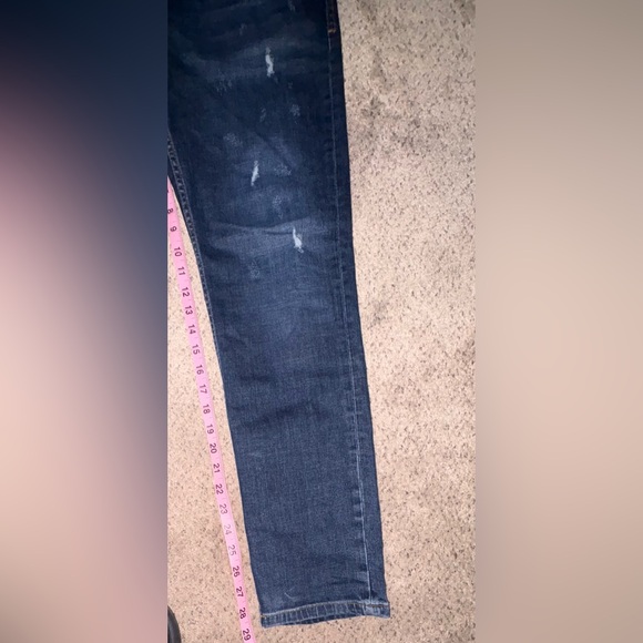 Men’s Diesel TEPPHAR Distressed Dark Blue Jeans Size 36X32 Four Button Front - Picture 4 of 12